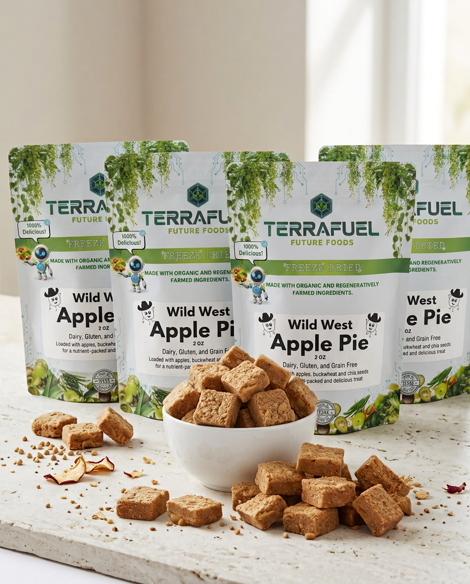 Wild West Apple Pie Bars 4-Pack | Real Fruit Snack Bar | No Artificial Ingredients | Terrafuel