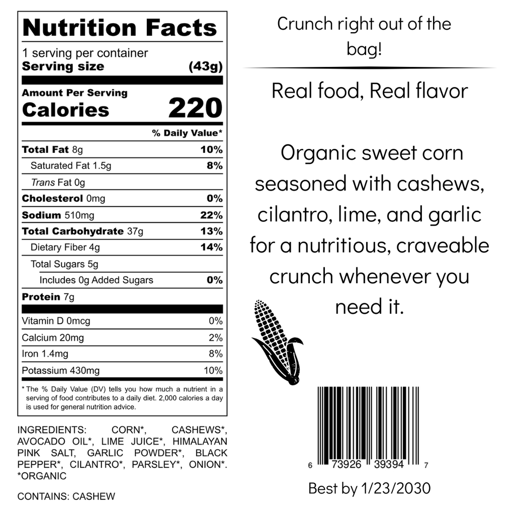 Southwest Street Corn - Freeze Dried Veggie Snack | Bold Flavor