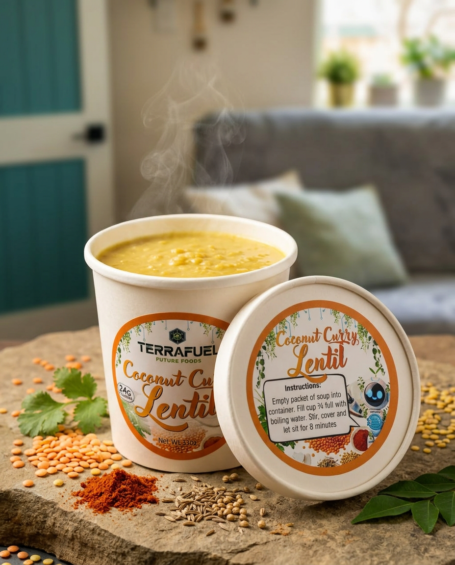 Coconut Curry Lentil Soup | 24G Protein | 19G Fiber | Made with Organic Ingredients