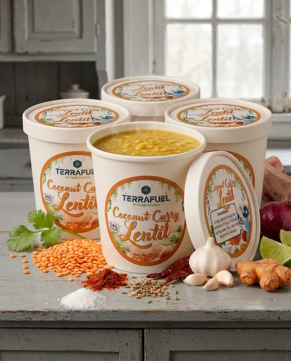 Coconut Curry Lentil Soup 4 Pack Bundle | 24G Protein | 19G Fiber | Made with Organic Ingredients