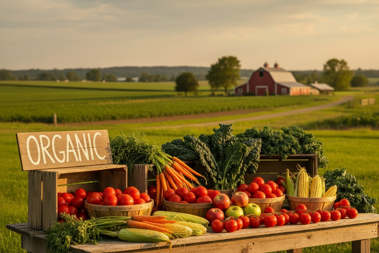Farm Produce Hero with Apples No Chickens