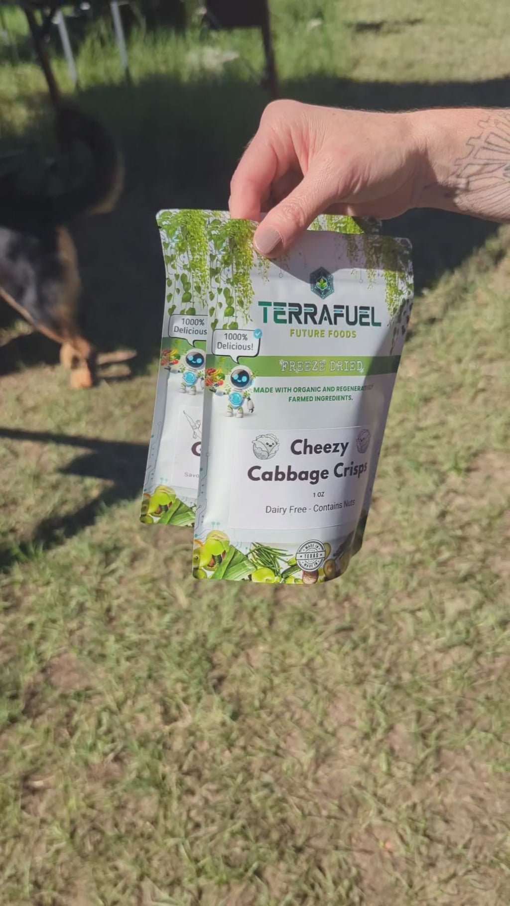 Cheezy Cabbage Crisps - Freeze Dried Veggie Snack | Dairy-Free | No Added Sugar
