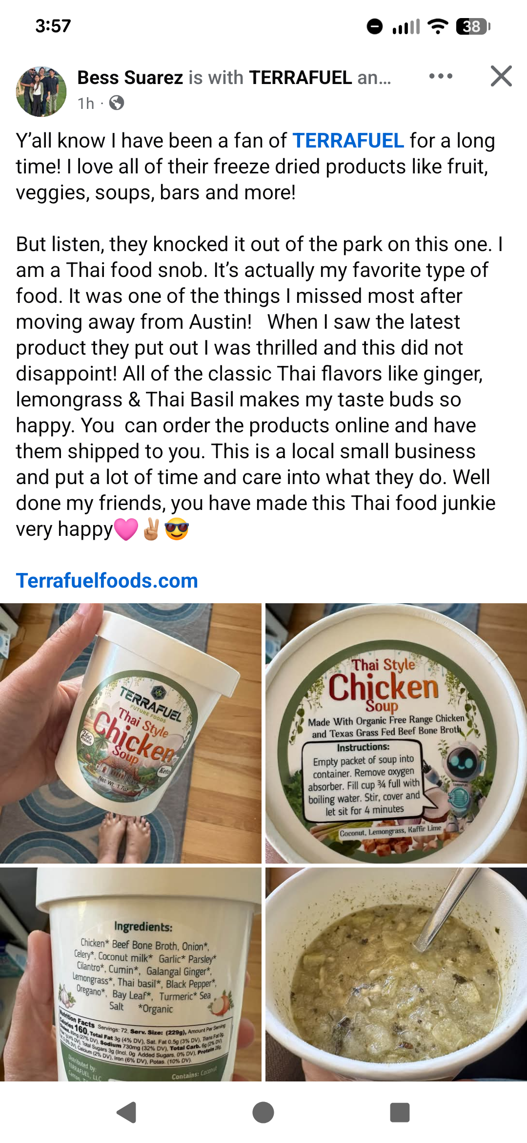 Thai-Style Chicken Soup Cup | Coconut, Lemongrass & Kaffir Lime | Instant Soup Cup
